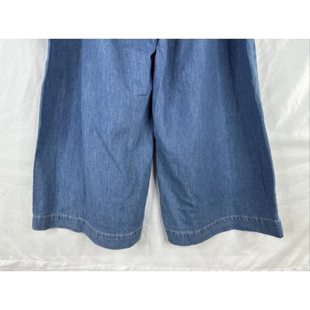 Pilcro Light Blue Paperbag Waist Wide Leg Jeans - Picture 10 of 16